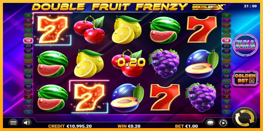 Double Fruit Frenzy DoubleMax automat për para të vërteta, foto 2