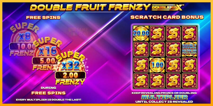 Double Fruit Frenzy DoubleMax automat për para të vërteta, foto 3