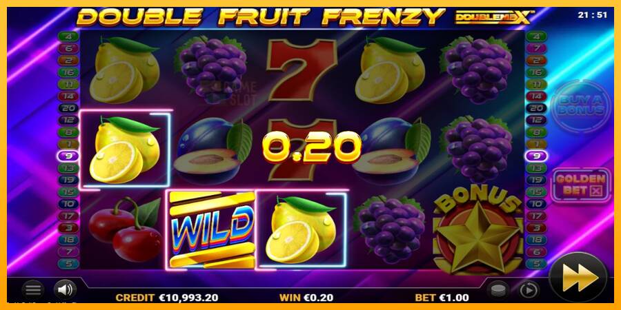 Double Fruit Frenzy DoubleMax automat për para të vërteta, foto 4