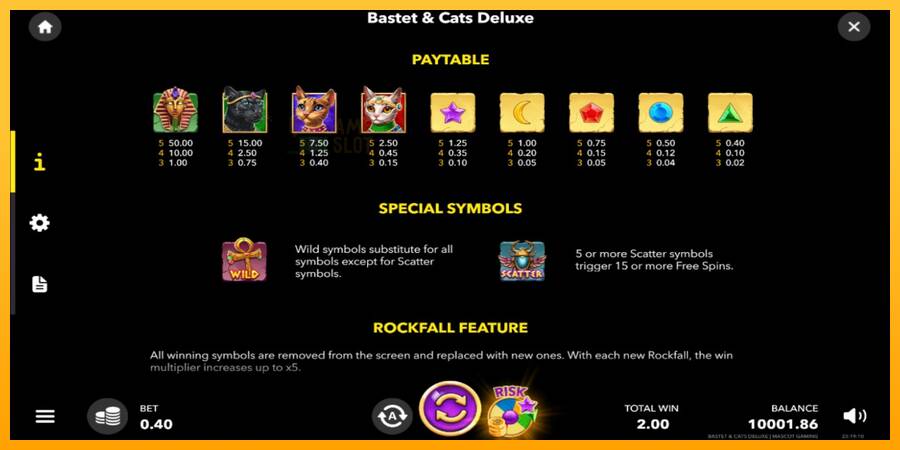 Bastet & Cats Deluxe automat për para të vërteta, foto 5