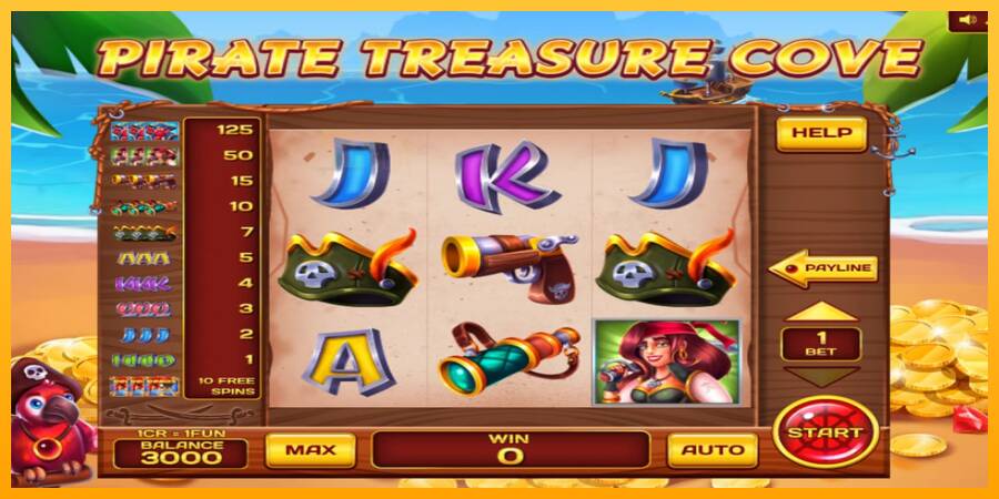 Pirate Treasure Cove Pull Tabs automat për para të vërteta, foto 1