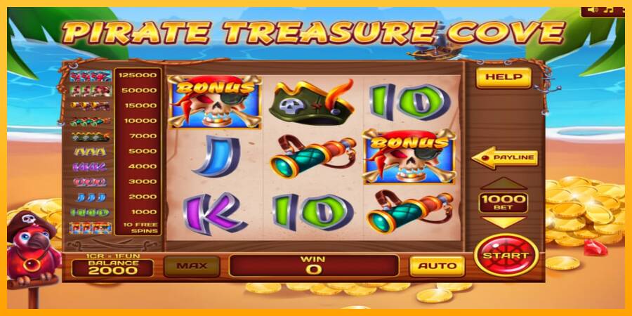 Pirate Treasure Cove Pull Tabs automat për para të vërteta, foto 2