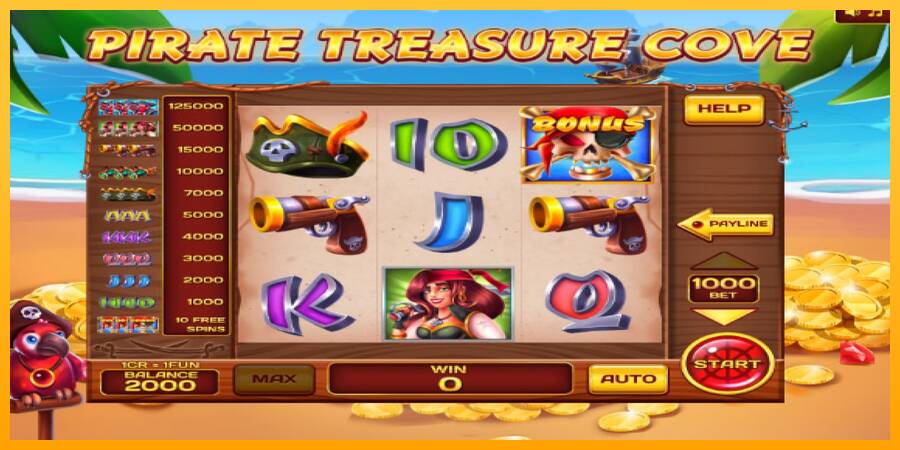 Pirate Treasure Cove Pull Tabs automat për para të vërteta, foto 3