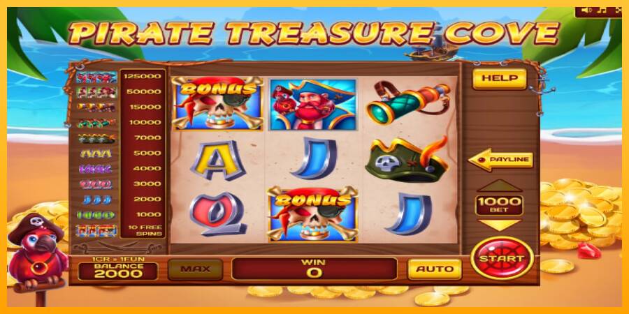 Pirate Treasure Cove Pull Tabs automat për para të vërteta, foto 4