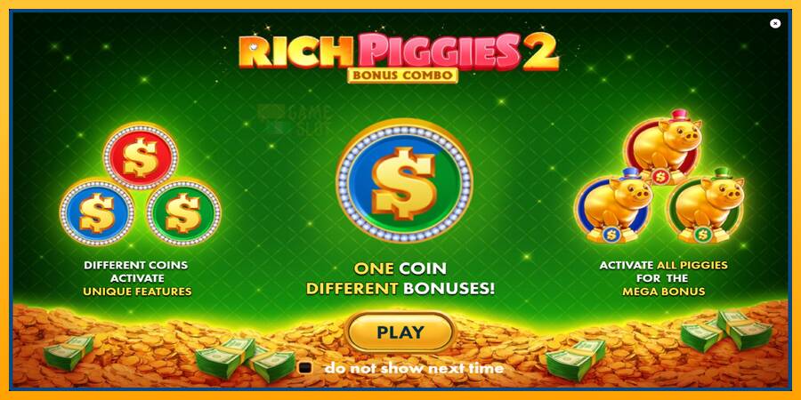 Rich Piggies 2: Bonus Combo automat për para të vërteta, foto 1