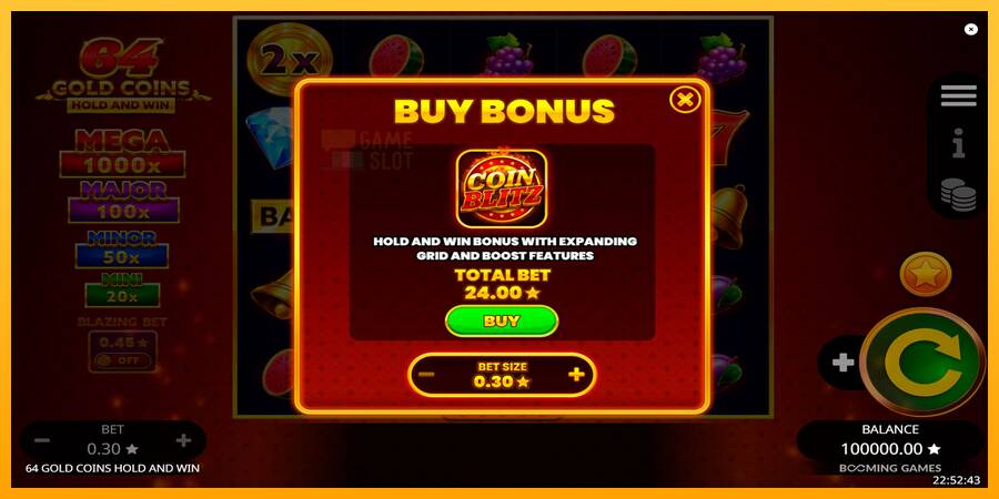 64 Gold Coins Hold and Win automat për para të vërteta, foto 5