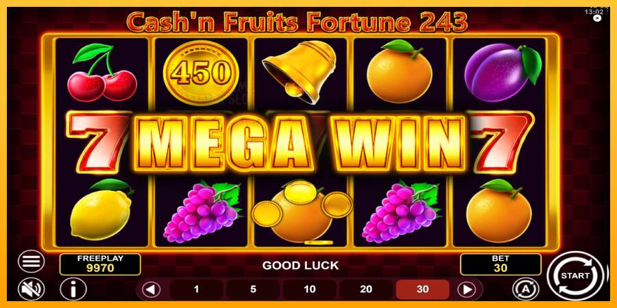 Cashn Fruits Fortune 243 automat për para të vërteta, foto 3