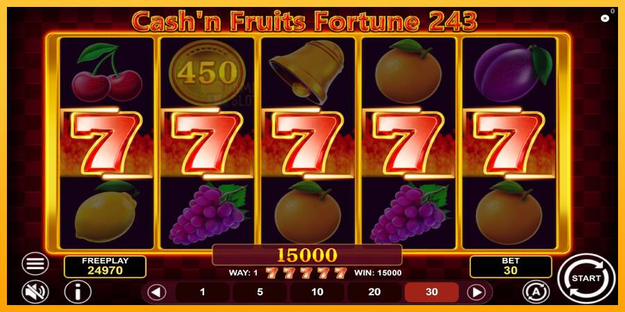 Cashn Fruits Fortune 243 automat për para të vërteta, foto 4