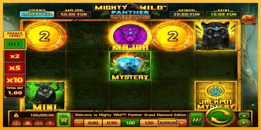 Mighty Wild: Panther Grand Diamond Edition Halloween Jackpots automat për para të vërteta, foto 1