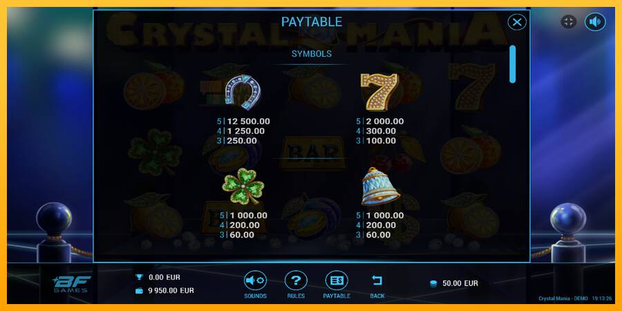 Crystal Mania automat për para të vërteta, foto 5