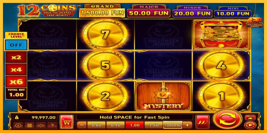 12 Coins Grand Gold Edition Halloween Jackpots automat për para të vërteta, foto 2