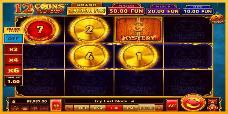 12 Coins Grand Gold Edition Halloween Jackpots automat për para të vërteta, foto 3