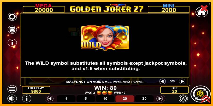 Golden Joker 27 Hold & Win automat për para të vërteta, foto 7