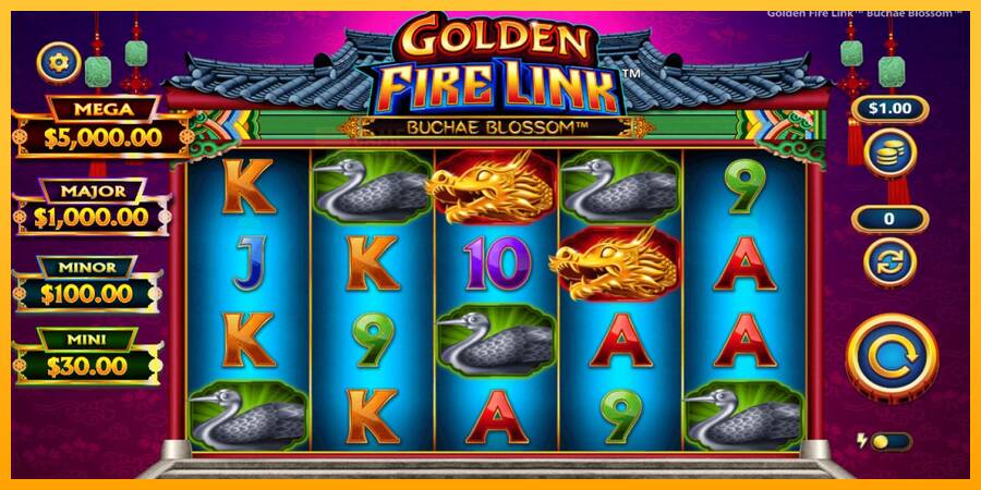 Golden Fire Link Buchae Blossom automat për para të vërteta, foto 1