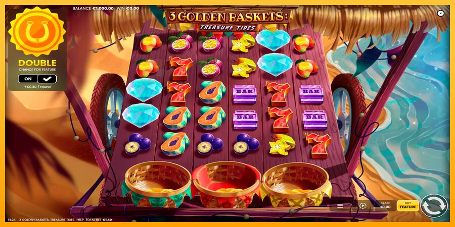 3 Golden Baskets: Treasure Tides automat për para të vërteta, foto 1