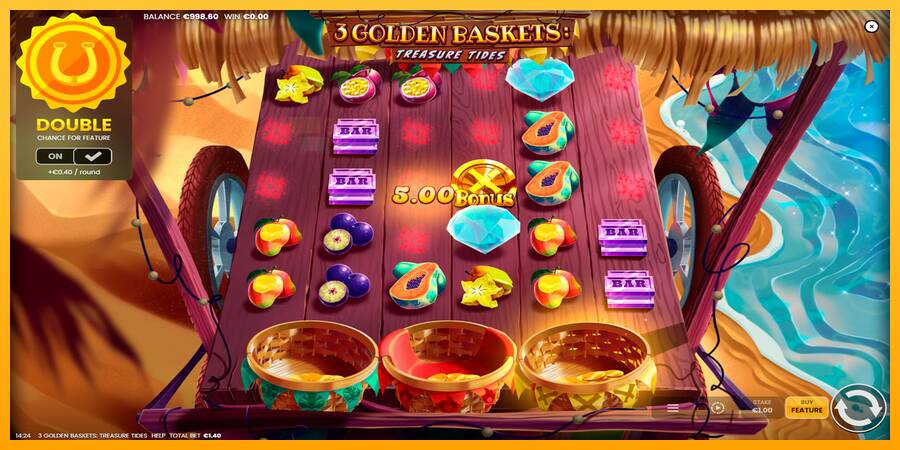 3 Golden Baskets: Treasure Tides automat për para të vërteta, foto 2