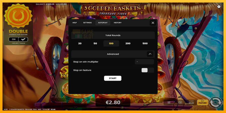 3 Golden Baskets: Treasure Tides automat për para të vërteta, foto 6