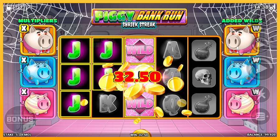 Piggy Bank Run - Shriek Streak automat për para të vërteta, foto 3