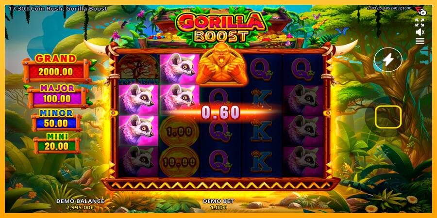 Coin Rush: Gorilla Boost automat për para të vërteta, foto 2