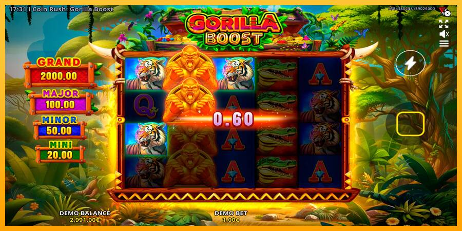 Coin Rush: Gorilla Boost automat për para të vërteta, foto 3