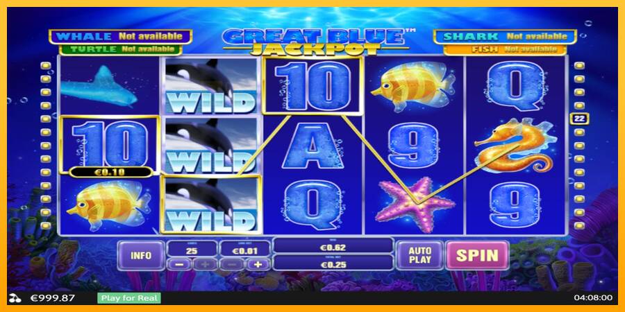 Great Blue Jackpot automat për para të vërteta, foto 3